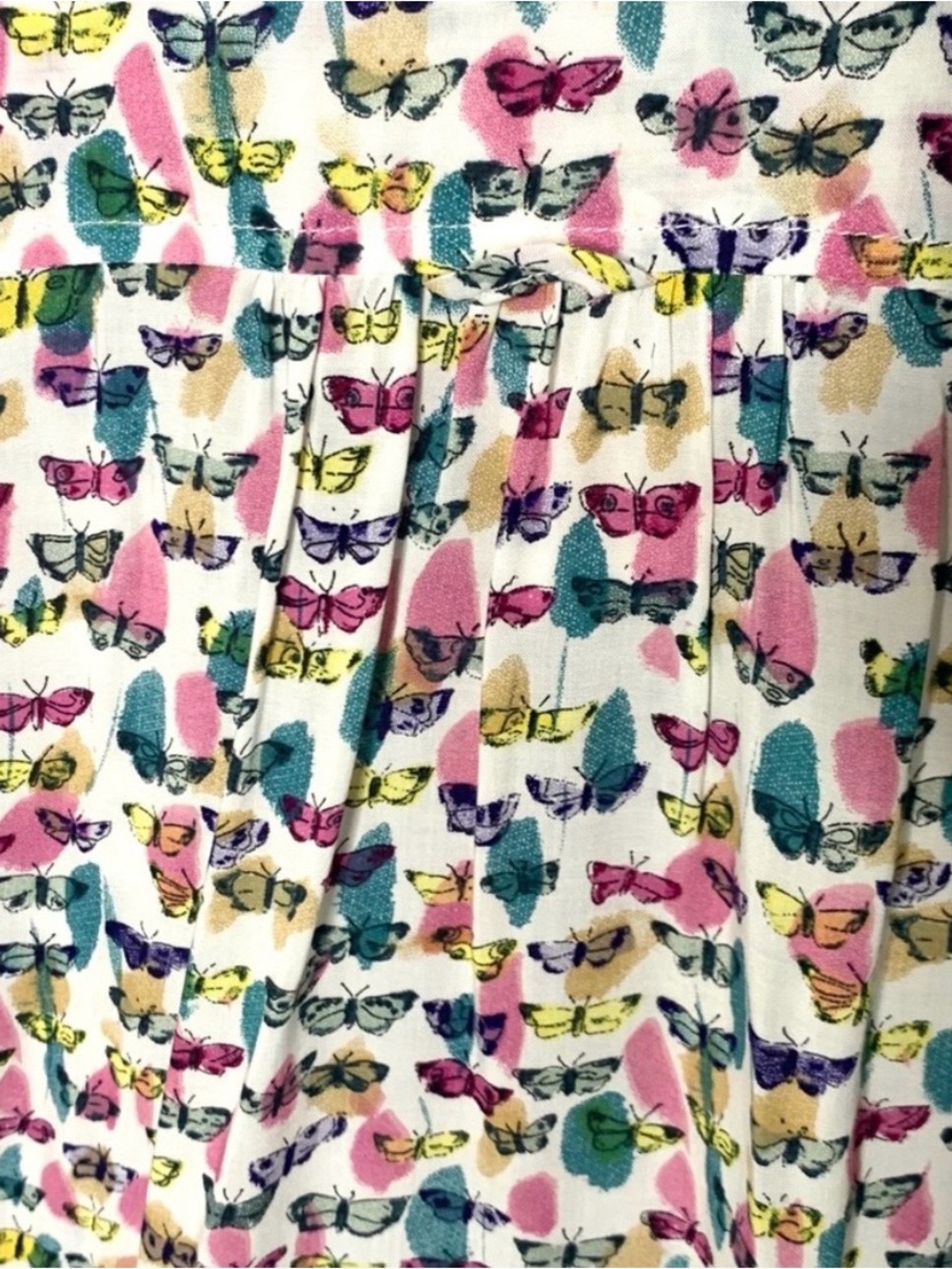 Maeve by Anthropologie long sleeved rayon butterfly print blouse size 12 - Picture 7 of 7